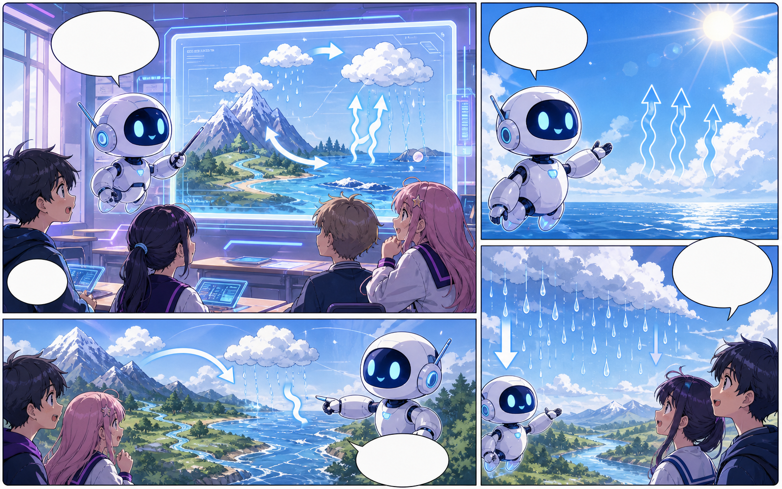 A science classroom comic example used to explain a concept