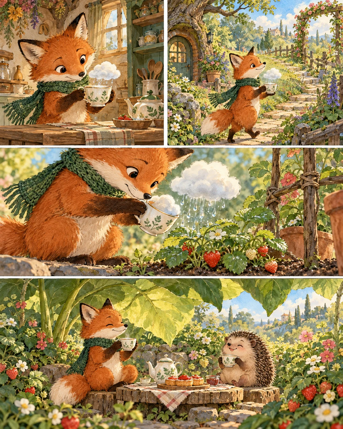 Watercolor Storybook: Cloudberry Tea